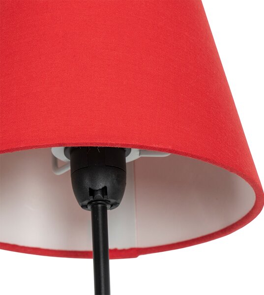 Design állólámpa fekete szövetbúrákkal 5-lámpás - Melis