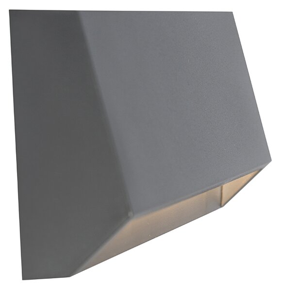 Modern kültéri fali lámpa sötétszürke LED-del IP65 - Sandstone 2