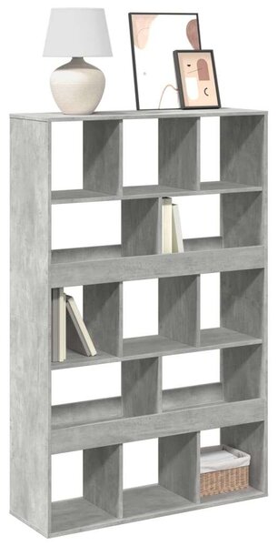 VidaXL Könyvespolc - 13 Rekeszes - Betonszürke - 100x33x156,5cm