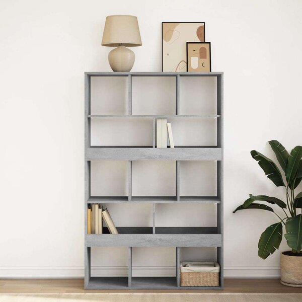 VidaXL Könyvespolc - 13 Rekeszes - Betonszürke - 100x33x156,5cm