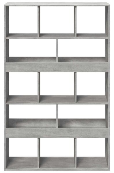 VidaXL Könyvespolc - 13 Rekeszes - Betonszürke - 100x33x156,5cm