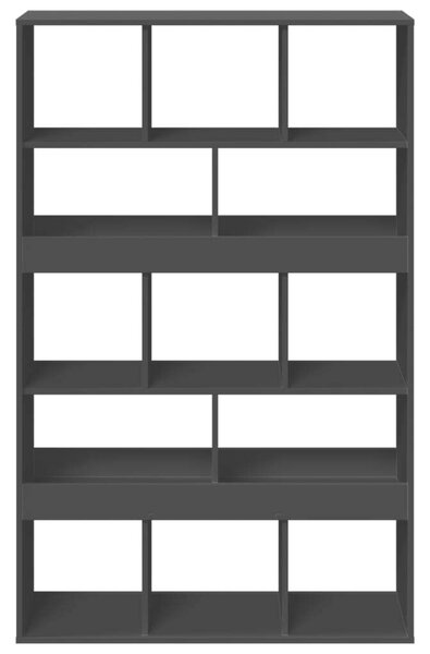 VidaXL Fa Könyvespolc - Fekete - 13 Rekesz - 100x33x156,5cm