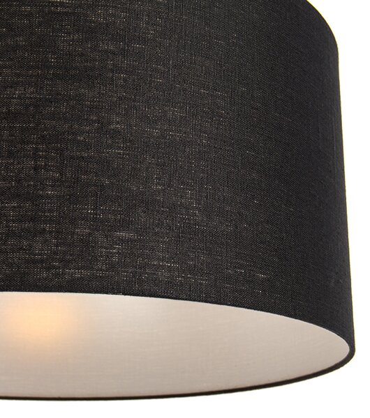 Modern függőlámpa fehér fekete árnyékolóval 50 cm - Combi 1