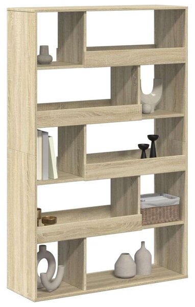 VidaXL Fa Térelválasztó Könyvespolc - Sonoma Tölgy - 100x33x156,5cm