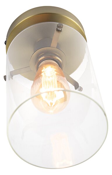 Modern mennyezeti lámpa bronz üveggel - Dome