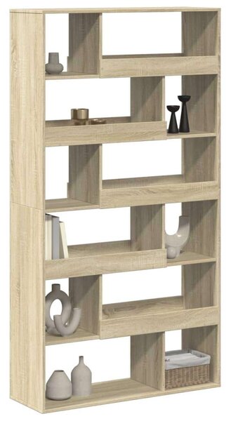 VidaXL Fa Térelválasztó Könyvespolc - Sonoma Tölgy - 100x33x187,5 cm