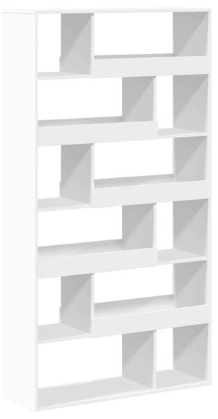 VidaXL Fa Térelválasztó Könyvespolc - Fehér - 100x33x187,5cm