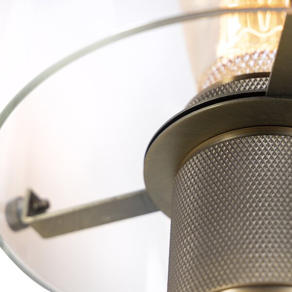 Modern fali lámpa bronz üveggel - Dome