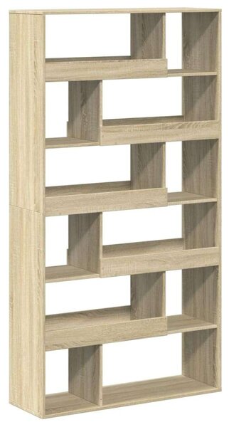 VidaXL Fa Térelválasztó Könyvespolc - Sonoma Tölgy - 100x33x187,5 cm