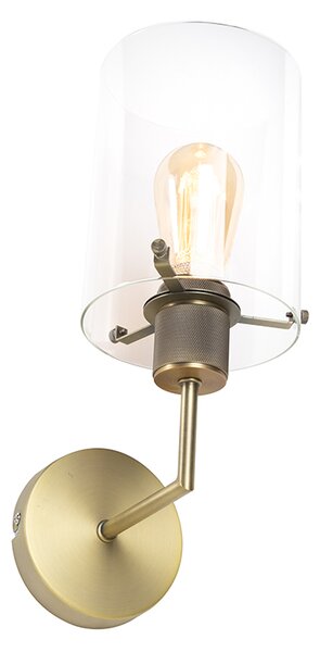 Modern fali lámpa bronz üveggel - Dome