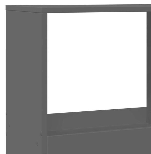 VidaXL Fa Térelválasztó Polc - Fekete - 100x33x175 cm