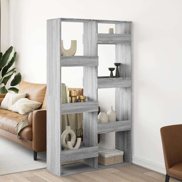 VidaXL szürke sonoma színű szerelt fa térelválasztó 100x33x175 cm