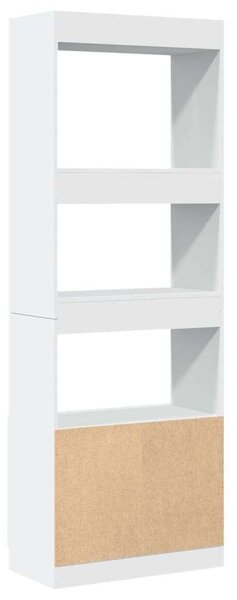 VidaXL Fehér Fa Magasszekrény - 63x33x180 cm