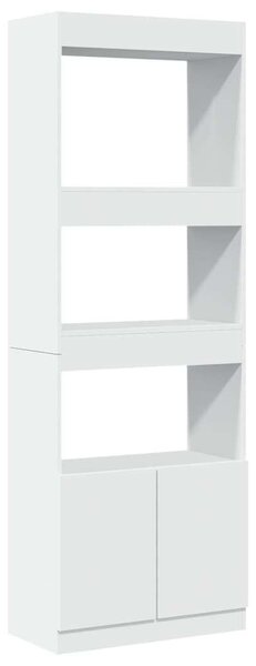 VidaXL Fehér Fa Magasszekrény - 63x33x180 cm