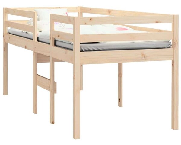 VidaXL tömör fenyőfa magasított ágy 90x190 cm