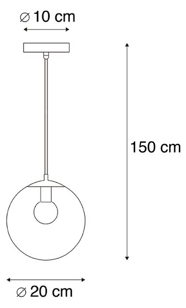 Modern lógólámpa átlátszó 20 cm - Pallon