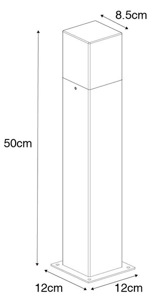 Okos álló kültéri lámpa antracit 50 cm, Wifi-vel - Denmark