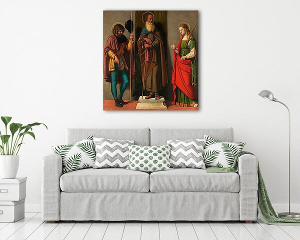 Cima da Conegliano: Három szent: Szent Rókus, Szent Antal és Szent Luca (vászonkép)