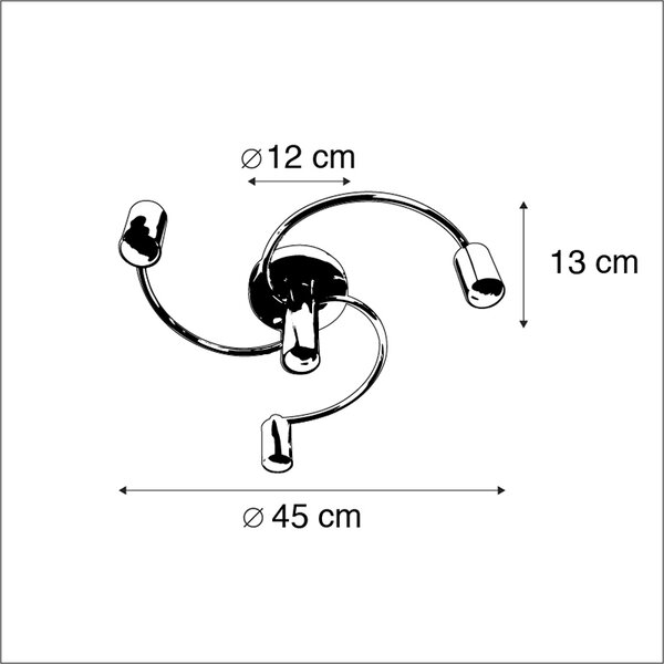 Okos mennyezeti lámpa fekete 4 db Wifi G95-tel - Facile
