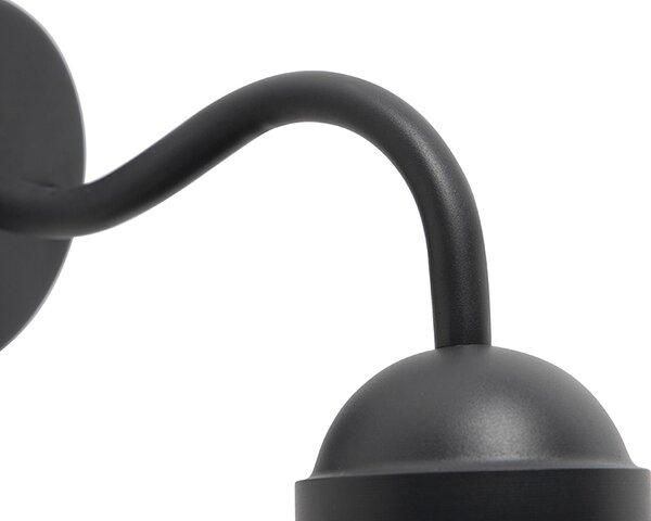 Okos rusztikus fali lámpa antracit IP44 WiFi-vel E27 - Kansas