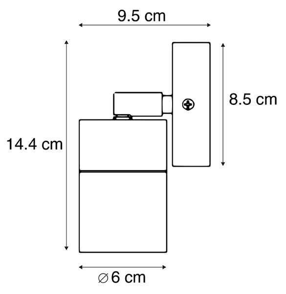 Okos kültéri fali lámpa fekete IP44 WiFi GU10-zel - Solo