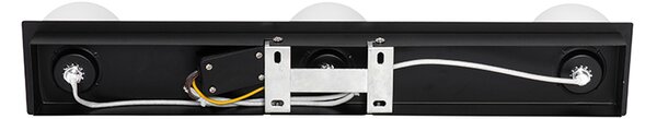 Modern fali lámpa fekete 48 cm IP44 3-lámpás - Cederic