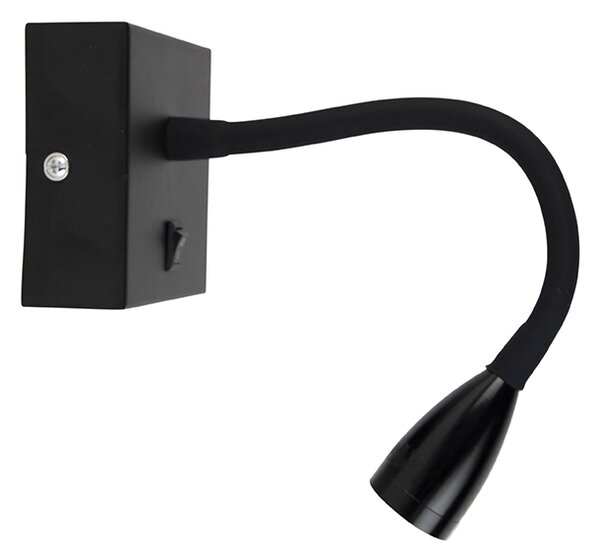 Modern rugalmas fali lámpa fekete LED-del - Flex