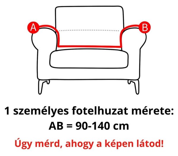 Klasszikus FotelHuzat (bársonyos, sötétszürke)