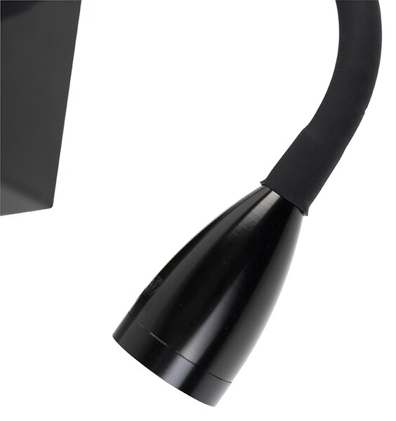 Modern rugalmas fali lámpa fekete LED-del - Flex