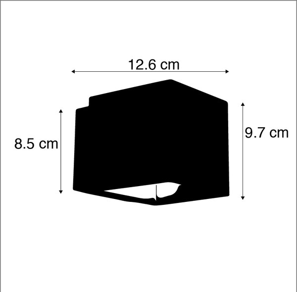 2 db design fali lámpa készlet fekete/arany LED-del - Caja