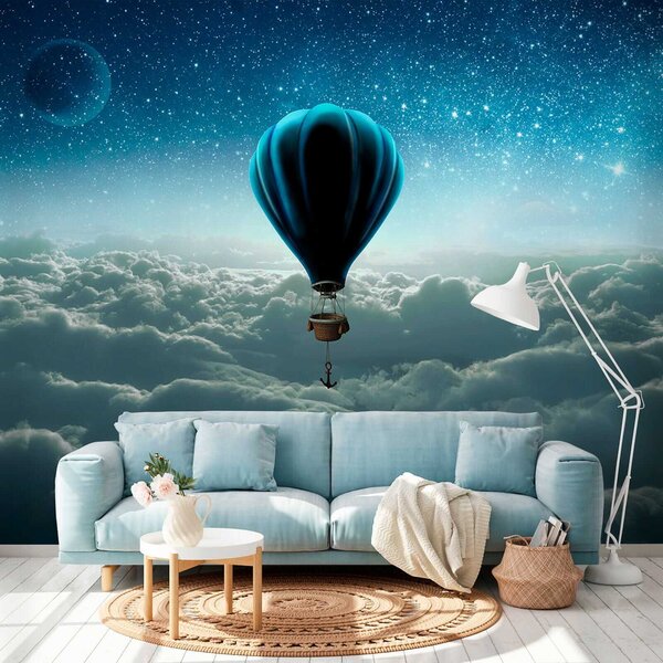 Fotótapéta Hőlégballon egy kosárral, amelyhez egy kosarat csatoltak, Modern fotótapéta, Modern fotótapéta, u70538 - Muralas.hu