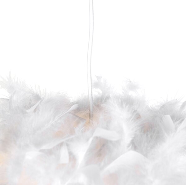 Rusztikus lógólámpa fehér - Feather