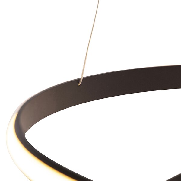 Modern függőlámpa fekete 74 cm LED-del - Rowan