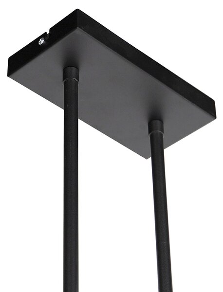 Függőlámpa fekete és arany színű pamut búrákkal 32cm - Combi 3 Deluxe