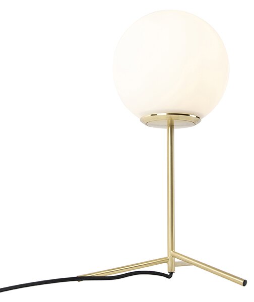 Art Deco asztali lámpa sárgarézzel és opálüveggel 45,5 cm - Pallon