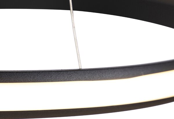 Modern függőlámpa fekete 74 cm LED-del - Rowan
