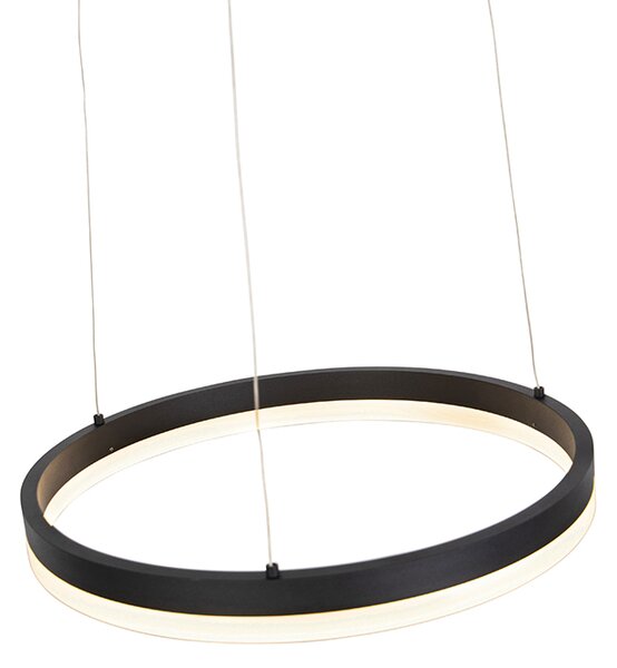 Design lógólámpa fekete 40 cm LED-del, 3 fokozatú fényerőszabályzóval - Anello