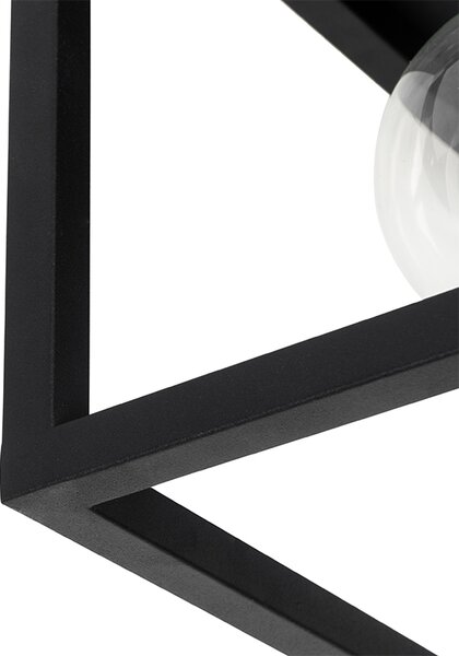 Ipari mennyezeti lámpa fekete 40 cm 4-lámpás - Cage