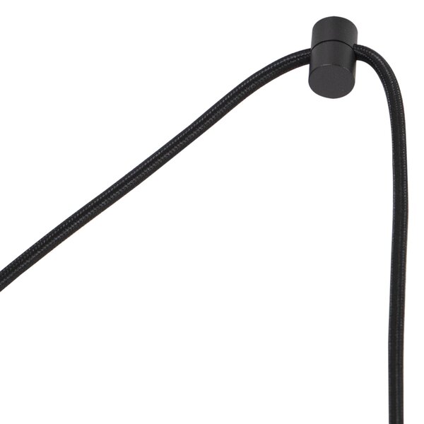 Fekete függőlámpa dugóval és zöld búrával, arany belsővel, 35 cm - Cavalux