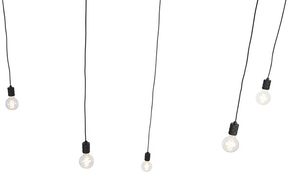Design lógólámpa fekete 5-lámpás - Cavalux