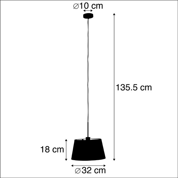 Lógólámpa fekete és arany pamut búrával 32 cm - Combi