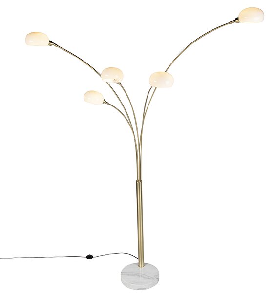 Art Deco állólámpa arany 5-lámpás - Sixties Marmo