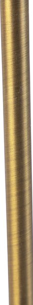 Bronz asztali lámpa redőzött fehér árnyékolóval 35 cm - Parte