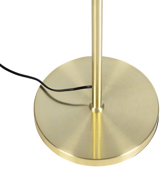 Állólámpa arany/bronz fekete bársony árnyékolóval 40/40 cm - Parte