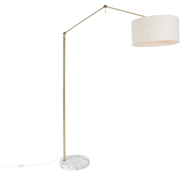 Arany állólámpa ernyővel világosszürke 50 cm állítható - Szerkesztő