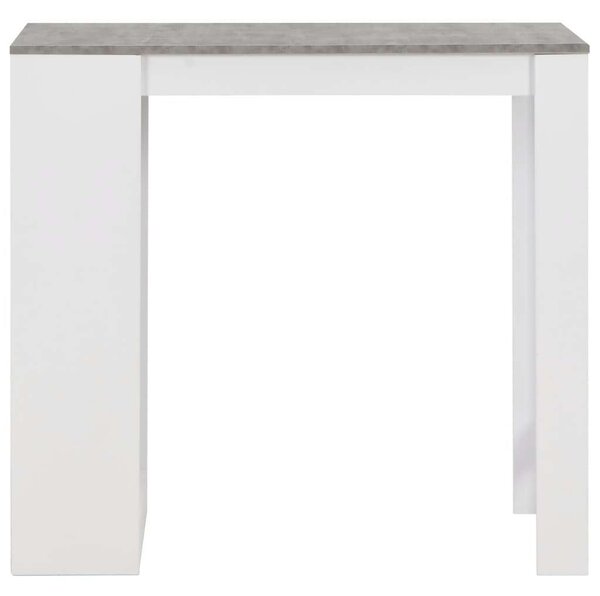 Modern Bárasztal - Fehér Beton - 3 Polccal - 110x50x103cm
