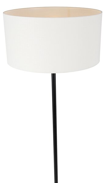 Állólámpa fekete fehér árnyékolóval 50 cm - Simplo