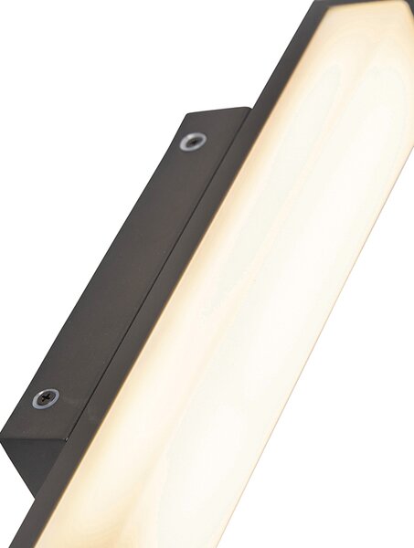 Fali lámpa fekete 32 cm IP44 - Cascada
