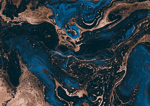 Fotótapéta Swirling Midnight és Copper Rivers, Márvány fotótapéta, Népszerű fotótapéta, u71439 - Tapeko.hu
