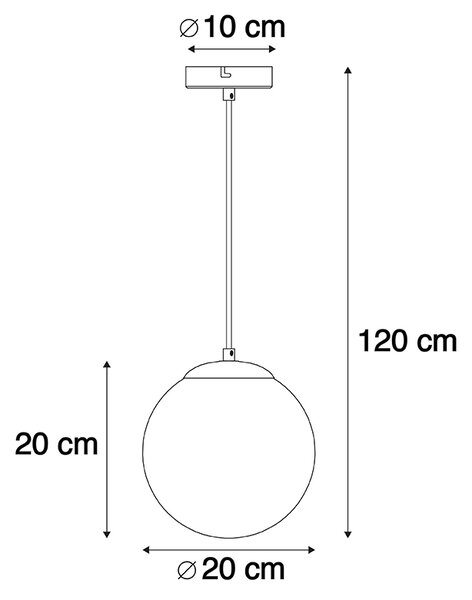 Art Deco függőlámpa rézzel és rózsaszín üveggel 20 cm - Pallon